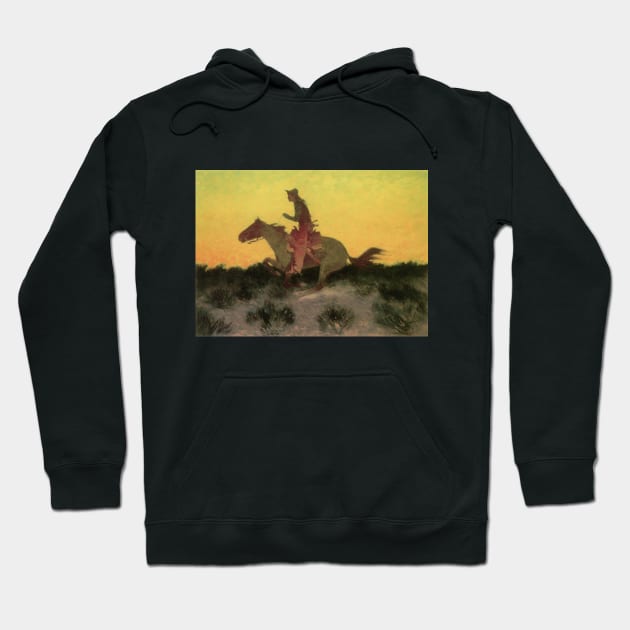 Against the Sunset by Frederic Remington Hoodie by MasterpieceCafe